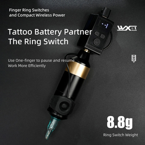 Xách tay không dây Tattoo Power Supply <span class=keywords><strong>Mini</strong></span> kỹ thuật số pin 1400mAh với <span class=keywords><strong>LCD</strong></span> dễ dàng RCA kết nối sạc chức năng - Product Image 5