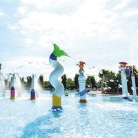 Exciting Spray Amusement Park Water Cannon Splash pad Parc aquatique interactif pour enfants Parcs d'attractions