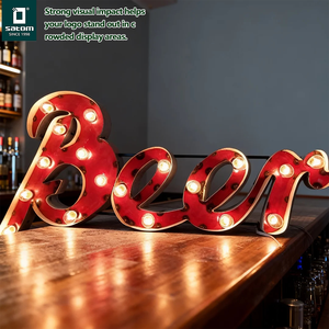 <span class=keywords><strong>Letras</strong></span> de Metal Inoxidable Personalizadas <span class=keywords><strong>con</strong></span> Luces LED para Decoración - Product Image 3