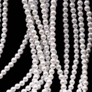 하이 퀄리티 화이트 느슨한 라운드 비즈 3AAA + 진주 팔찌 만들기에 대 한 인공 진주 - Product Image 5
