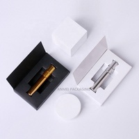 Emballage de vaporisateur de parfum de luxe avec logo personnalisé, 5 ml, 10 ml, bouteille en verre noir, or, argent, sérigraphiée, avec pulvérisateur et boîte