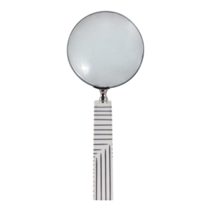 Lente d'ingrandimento con manico a fantasia lineare, accessorio funzionale da tavolo per la decorazione di scaffali in casa, ufficio e soggiorno - Product Image 4