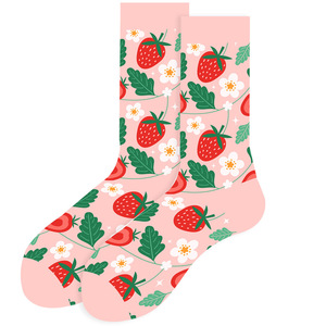 Modèles personnalisables en gros, <span class=keywords><strong>chaussettes</strong></span> tricotées quotidiennes, cadeaux pour les amateurs de fruits tropicaux mélangés et mélangés - Product Image 3