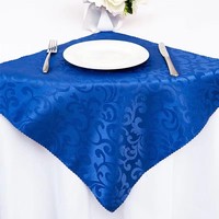 Serviette de table pliée lavable Dailu en tissu jacquard damassé polyester, motif floral bleu et rouge, personnalisée, pour mariage et fête, couleur violet