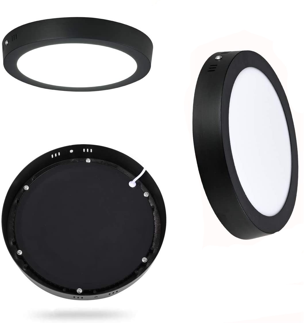 Черный корпус круглый квадратный led_panels_lighting потолочный светильник для кухни ванной комнаты AC85-265V светодиодный светильник теплый белый/холодный белый