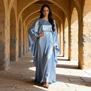 Abaya de Lujo de Poliéster Perla Premium para Mujeres Musulmanas, Vestido Elegante y Modesto, Diseño Personalizado, Venta al Por Mayor - Product Image 4