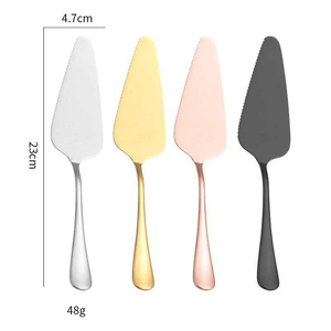 Wholesale Stainless Steel <strong>Cake</strong> <strong>Knife</strong> With Tooth Triangle Pizza <strong>Knife</strong> Kitchen Flat Spatula Flatware