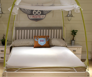 Yurt Lưới chống muỗi Giường lưới Polyester treo di động kích thước đơn & đôi thiết kế gấp gọn mã hóa dày cho khách sạn gia đình - Product Image 4