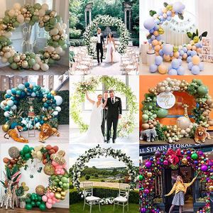 Support de toile de fond en arc rond de mariage en PVC blanc Offres Spéciales 1.8M/2M avec accessoires cadre en arc de <span class=keywords><strong>Ballon</strong></span> avec Base de sac à <span class=keywords><strong>eau</strong></span> - Product Image 6