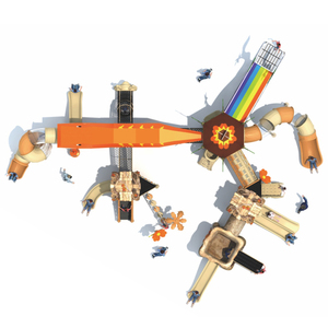 Produttore personalizzato grande parco giochi per bambini parco giochi nuovo a tema dinosauro combinazione scivolo - Product Image 3