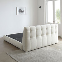 Stoffbett Modern Minimalistisch Anpassbare Farbe Echtes Leder Polsterung Kühlfunktion Luxus Schlafzimmermöbel