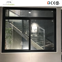 Finestra Scorrevole in Alluminio a Triplo Vetro Basso Emissivo Multishades NFRC CA Title 24 Energy Star, Insonorizzata con Telaio Sottile, Standard USA