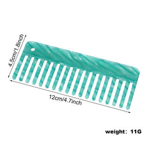 Pettine YJL di Alta Qualità in Acetato con Effetto Marmorizzato Colorato, Antistatico, Rettangolare, alla Moda per Ragazze e Donne - Product Image 2