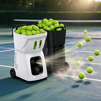Mesin Pelontar Bola Tenis Otomatis PT-Smart Pro ABS Kapasitas 120 Bola untuk Latihan di Lapangan Indoor dan Outdoor