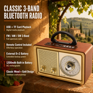 Radio Portátil Retro OEM de Fábrica con Certificación CE, Recargable, AM FM, Onda Corta, Alimentación USB, Plástico ABS, Paquete Personalizado, Venta al Por Mayor - Product Image 2