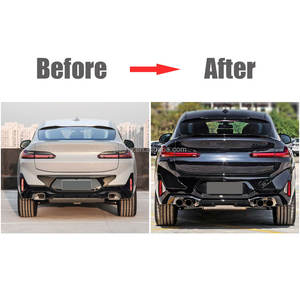 Difusor de Labio de Parachoques Trasero Negro Brillante ABS con Cuatro Puntas de Escape para <span class=keywords><strong>BMW</strong></span> <span class=keywords><strong>X4</strong></span> G02 <span class=keywords><strong>M</strong></span> <span class=keywords><strong>Sport</strong></span> <span class=keywords><strong>2022</strong></span>+ Estilo de Auto - Product Image 3