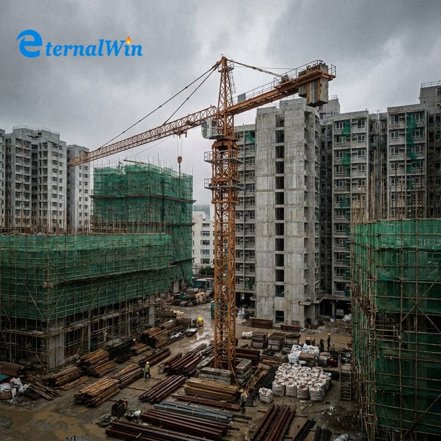 Hot Sale 5-20 Ton Hammerhead Tower Crane with Motor & Gearbox 200M Max Height for Construction Use