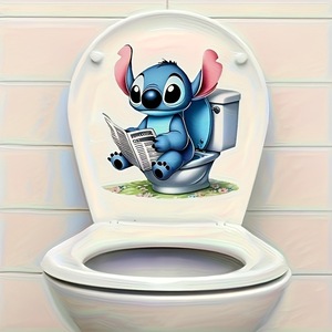 Pegatina de PVC impermeable con diseño de Stitch para inodoro, decoración para el hogar, para el baño de los niños - Product Image 2