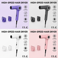 Sèche-cheveux ionique BP470 à tension universelle, température numérique, 3 embouts, nettoyage automatique, mémoire, léger, pour la maison, les voyages et les salons