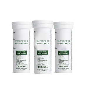 Hot Sale Multivitamin Nutrition Green Superfood Super Greens Vegetable Powder Effervescent Tablets For Immune Support