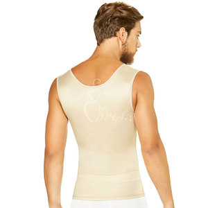 Corrector de postura para <span class=keywords><strong>hombre</strong></span>, chaleco Fajase corporal, chaleco de compresión adelgazante, camiseta interior, entrenador de cintura sin costuras, camiseta sin mangas, Control del vientre - Product Image 6