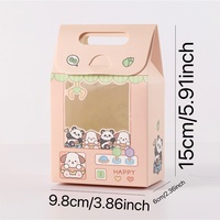 Boîte créative à fenêtre en forme de caleçon avec poignée découpée, impression personnalisée, thème machine à griffes pour bonbons gélifiés, friandises alimentaires, cadeaux de fête pour enfants