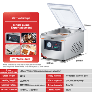 Machine de mise sous vide commerciale de grande capacité pour produits alimentaires, de type économique, avec emballage en sachet vertical - Product Image 3