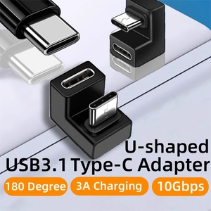 Adaptateur de charge rapide QC PD avec transfert de données 4K 10 Gbps, connecteur en U Type-C femelle vers mâle pour téléphone portable, tablette, ordinateur portable - Product Image 1