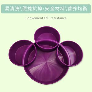 Silicone Dinner Plate With Compartments Bpa Free Food Grade For Infant Feeding 0 12 Months - Product Image 2