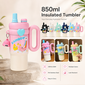 Borraccia Termica Portatile OEM da 750 ml in Acciaio Inossidabile a Doppia Parete Sottovuoto per Bambini, Ideale per Viaggi e Campeggio - Product Image 1