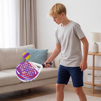Ensemble de paddle-tennis junior avec logo personnalisé, kit de paddle pour jeunes débutants avec balle en mousse silencieuse Typti
