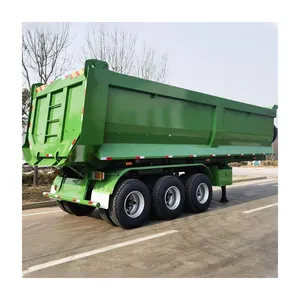 Usine chinoise 40 tonnes 50 tonnes benne latérale/benne arrière semi-remorque 3 essieux remorque de camion à benne basculante à vendre