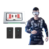 Rompi EMS Profesional untuk Pelatihan, Setelan EMS Nirkabel dengan Elektroda Tekstil