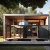 Villa conteneur modulaire à double étage, style luxueux, installation rapide, pour studio loft conteneur design