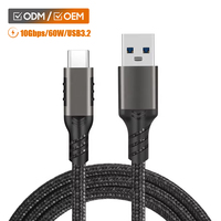 Cable de Disco Duro Wik-MS A-C3.0, Cable de Datos USB-C, 10 Gbps, USB 3.2 Tipo A Macho a Tipo C Macho, 3A, 60W, Carga Rápida