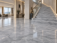 Dalles de marbre gris italien en pierre naturelle pour tables consoles, plans de travail de cuisine, murs de douche, carreaux de sol, monte-escaliers et étagères