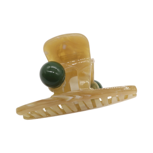 مشبك شعر يدوي الصنع من الأسيتات واللؤلؤ بألوان عصرية وتصميم كلاسيكي متعدد الاستخدامات، مشبك أنيق وبسيط وراقي - Product Image 5