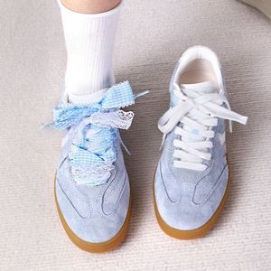 Silk Lace Shoelaces DIY Ballet Style Cute Girl Accessories Flat Casual Style 8mm Width Polyester Material Pair - Product Image 2