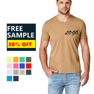 <span class=keywords><strong>T</strong></span>-<span class=keywords><strong>shirt</strong></span> 100% coton en <span class=keywords><strong>col</strong></span> <span class=keywords><strong>v</strong></span> pour hommes, vintage, personnalisé, à la mode - Product Image 1