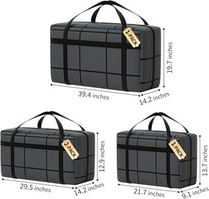 Sac de rangement pour couettes, grande capacité, épais et résistant, avec poignée portable, sac de déménagement, sac de voyage - Product Image 2