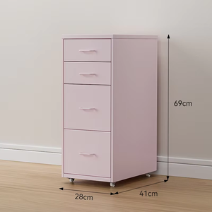 Armoire <span class=keywords><strong>de</strong></span> classement étroite en métal à 4 tiroirs, armoire <span class=keywords><strong>de</strong></span> bureau, armoire <span class=keywords><strong>de</strong></span> classement verticale en acier pour la maison, le bureau, l'école, les équipements - Product Image 4