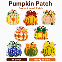 En gros, patchs brodés personnalisés citrouille et appliques nœud Halloween pour vêtements, sacs, vestes DIY en gros