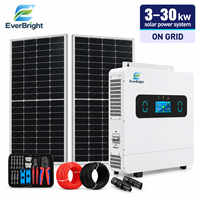 Sistem Modul PV Surya Hibrida 12kW Panel Surya Monokristalin Half Cut untuk Pembangkit Listrik Tenaga Surya Hibrida