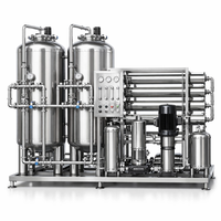 Ligne complète de traitement d'eau minérale 12000BPH et machine de remplissage, étiquetage et emballage 3-en-1 pour bouteilles PET CE COMARK