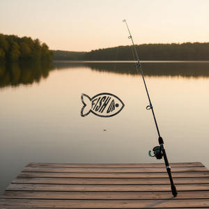 T-shirt Fish On Fisherman in cotone, girocollo, manica corta, abbigliamento promozionale unisex per adulti - Product Image 2