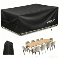 Housses de protection anti-déchirure stabilisées pour mobilier de jardin extérieur, résistantes au vent et à la poussière, pour ensembles de canapés de jardin