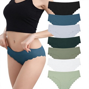 Culottes pour femmes, sous-vêtements de couleur unie, slips féminins, lingerie sexy, sous-vêtements pour femmes, culottes sans couture, soie glacée - Product Image 4