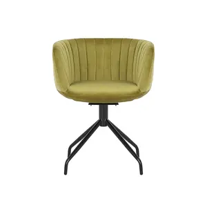 Мягкое тканевое кресло для обивки в европейском стиле, вращающийся механизм, скандинавский стул, зеленые стулья для гостиной