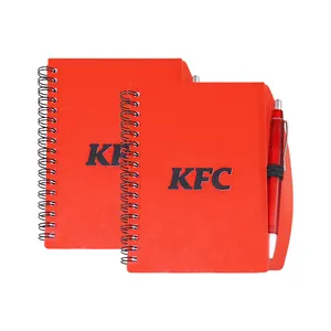 AI-MICH Hardcover Customized Logo Notebook Promoção Multi Color Spiral Paper Notebook Para Business Gift Set