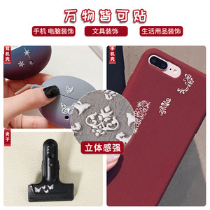 Autocollant pour ongles Relievo 5D en forme de flocon de neige de Noël, auto-adhésif, décoration artistique 5D-0116 - Product Image 4